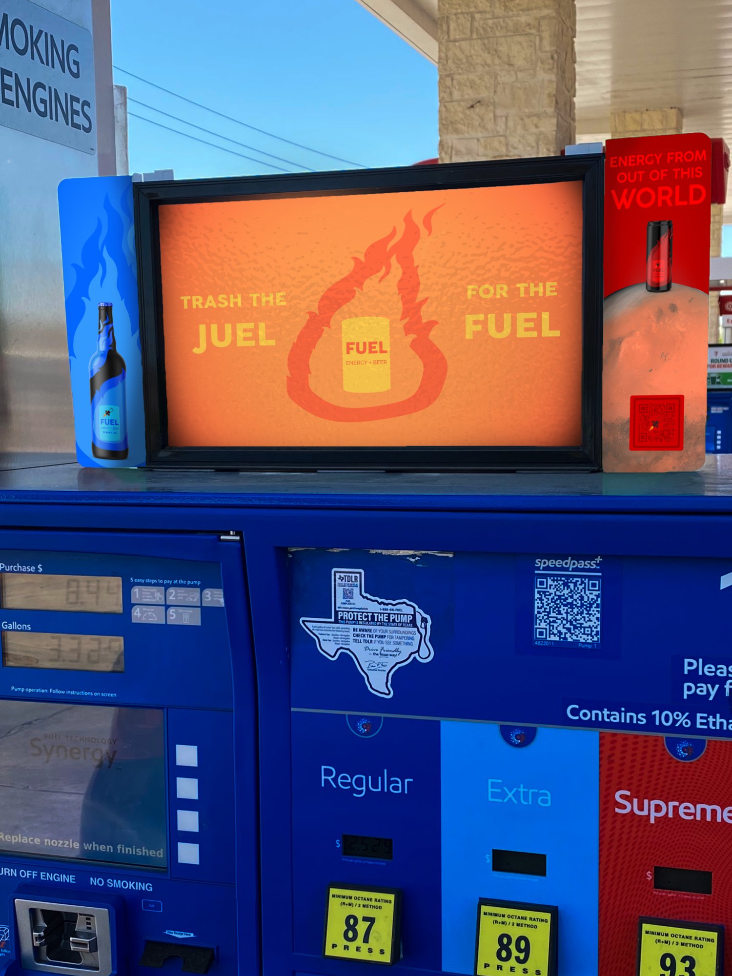 FUEL Gas Station POP Display