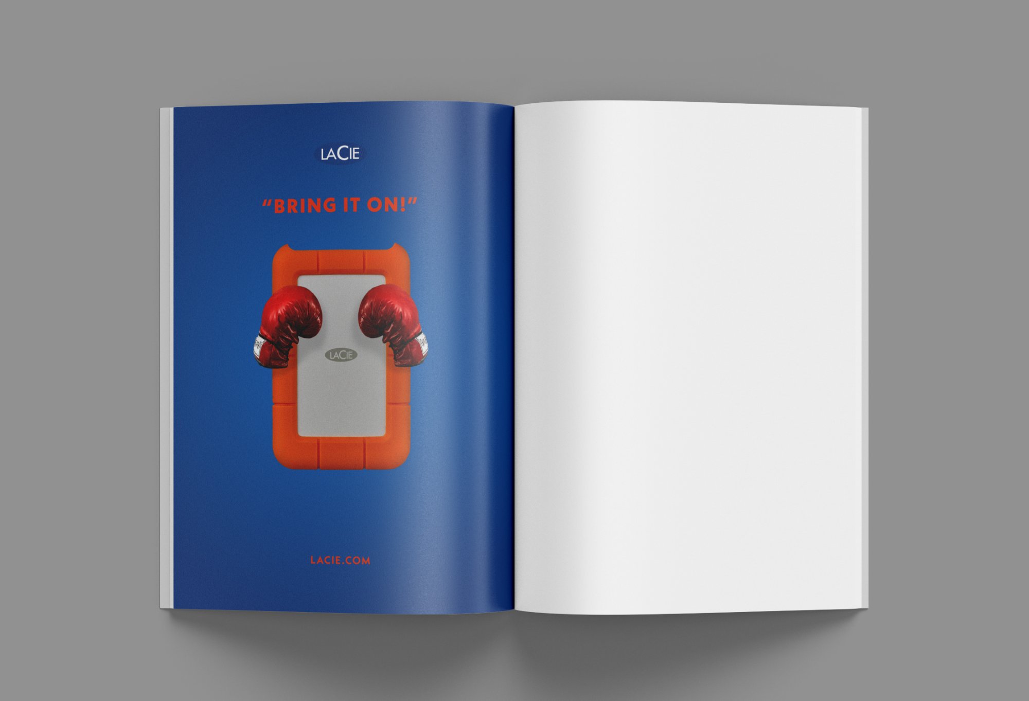 Lacie Magazine Mockup Blue
