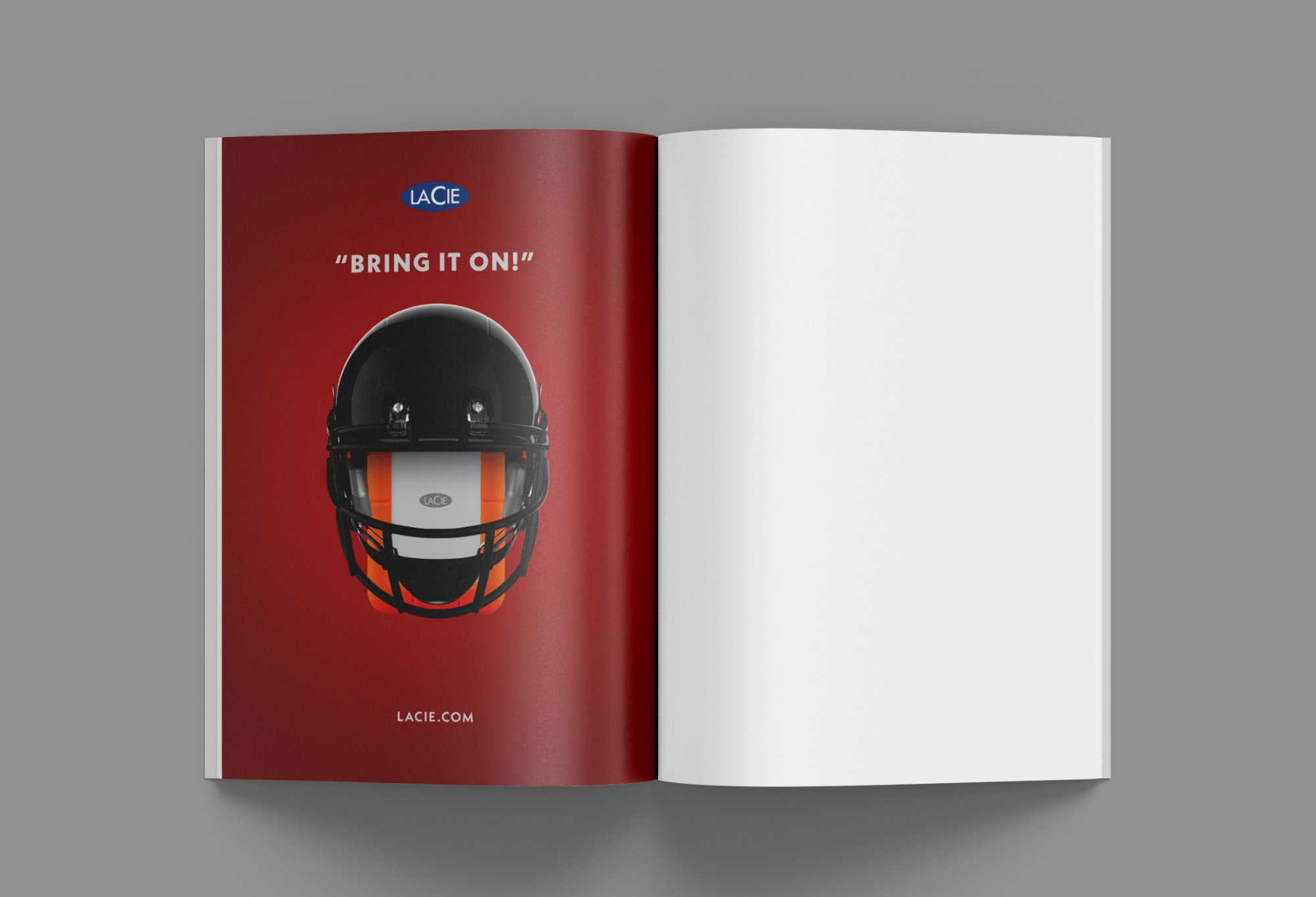 Lacie Magazine Mockup Red