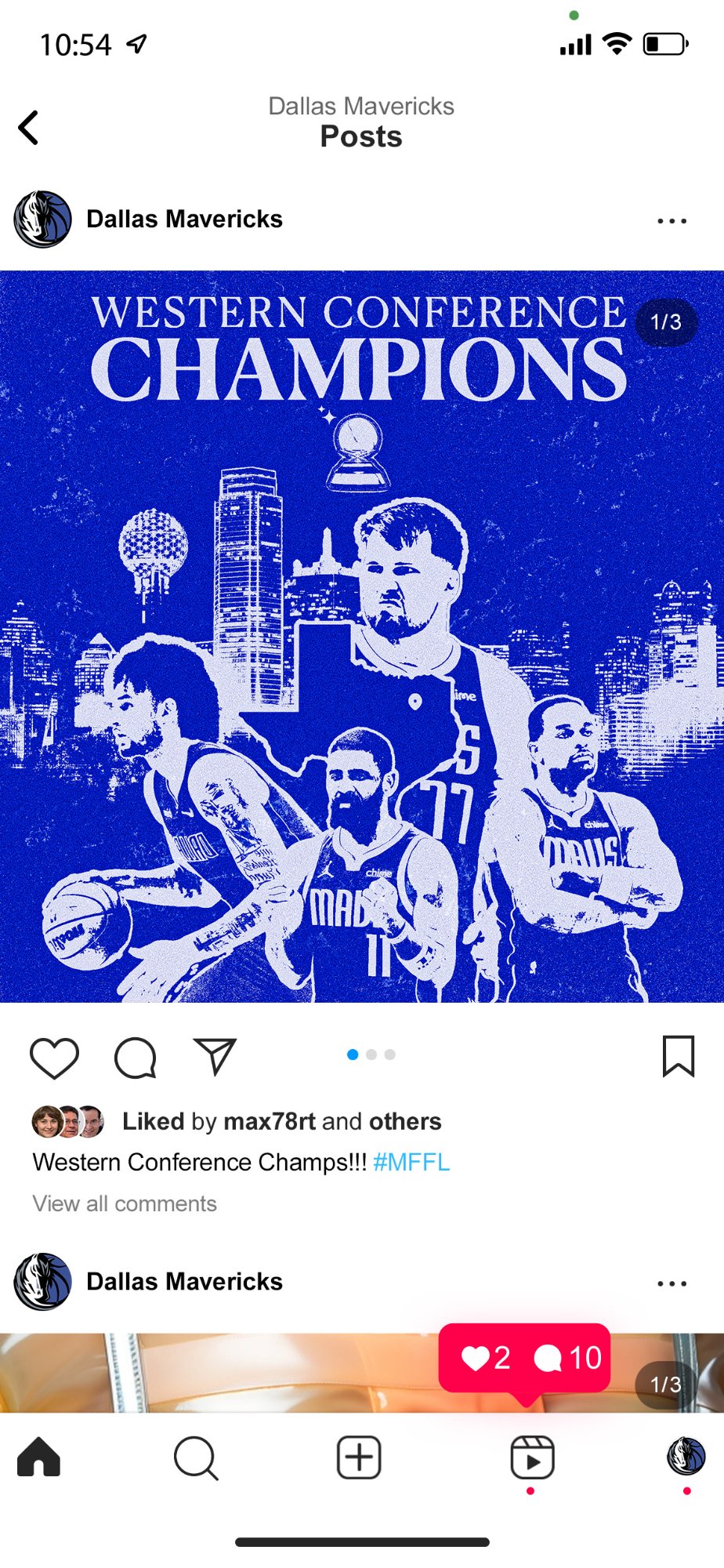 Mavs Instagram Post
